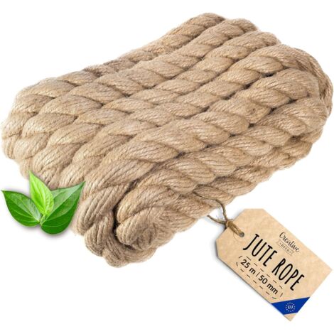 Strong & Durable Jute Rope for DIY 25m x 50mm