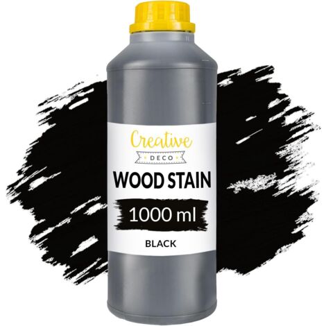 1L Quick-Drying Wood Stain and Protection Black