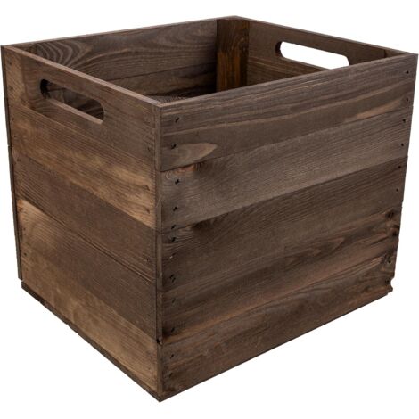 Brown Wooden Crate for KALLAX/EXPEDIT 33x37x33 cm