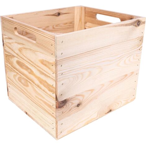 Natural Wooden Crate for KALLAX/EXPEDIT 33x37x33 cm