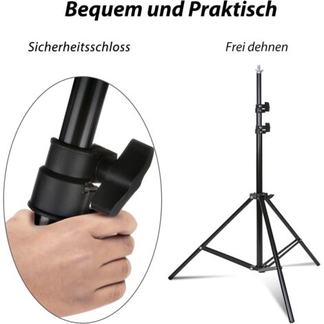 Support De Fond Photo Professionnel 150x2m - Réglable Avec Trépieds Et Pinces - Neuf