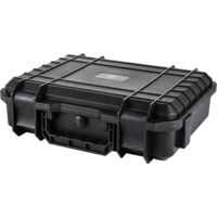 M.J COMFY-LIFE Portable Étanche Dur Compact Flight Case Caméra Cas Carry Lock Boîte De Rangement De Protection Sac De Transport Avec Mousse, Noir, M, Étui de vol