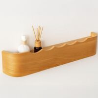 BALLSHOP Porte Manteau Mural Bois- Design Moderne avec Crochets Muraux Cachés - Patere Murale pour une Entrée, Chambre, Salle de Bain et Vestiaire (Couleur chêne)