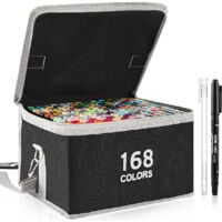 BALLSHOP Marker Feutre a Alcool 80/100/168 Couleurs Marqueurs pour Artistes et Débutants Idéal pour Coloriage Adulte Peinture et Dessin Animé (168 Couleurs)