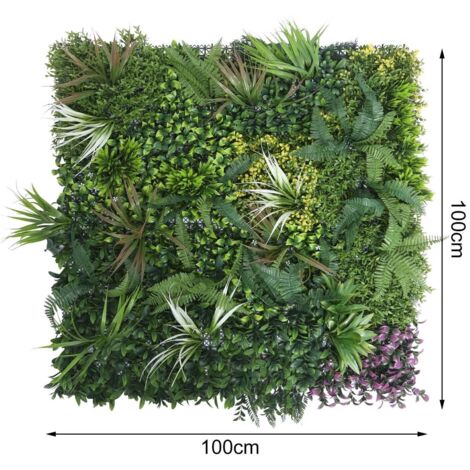 Trintion Artificial Plant Flower Living Wall Panels 1m x 1m Grass Plant ...