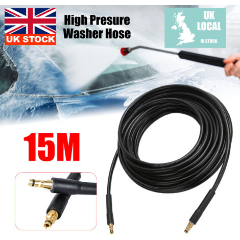 Trintion High Pressure Washer Hose Jet Wash Extension Hose 15M Wash Replacement Hose with Thread Quick Coupling Type Water Pipe for Karcher K2 K3 K4 K5 Car Garden Cleaning (1/5)