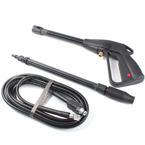 Trintion High-Pressure Washer Hose Set 5M Power Washing Hose Kit Gun Cleaning Kit Pressure Washer Gun Kit for Car Floor Windows Glass Cleaning (Black)