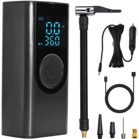 Trintion Cordless Tyre Inflator Air Compressor 150PSI DC 12V Portable Automatic Air Compressor Car Tyre Pump with Pressure Gauge Digital Display with 4 Nozzles for Car Motorcycle Bike Ball (1/5)