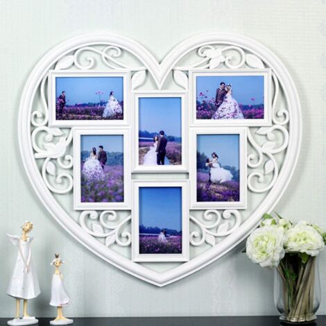 Youyijia Heart Shape Photo Frame 6 Photos 3D Large Heart Photo Frame ...