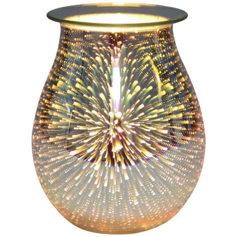 Trintion 3D Aromatherapy Lamp Electric Sensitive Aroma Lamp Glass Essential Oil Burner Wax Melt Candle Warmer Melter LED Night Lamp for Home Office Bedroom Living Room Gift Decoration (1/5)