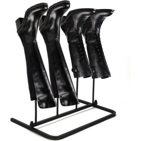 Trintion Boot Rack Holds 2 Pairs Wellies Iron Walking Shoes Stand Boot Trees Storage Holder Indoor and Outdoor Shoe Racks for Wellington Walking Riding Boots (1/5)