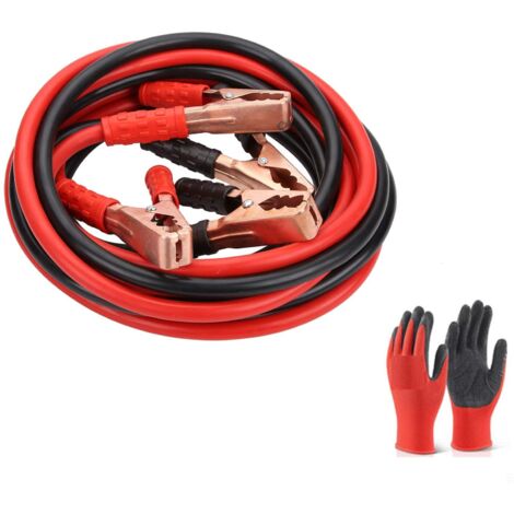 Trintion 4M Jump Leads 1000AMP Booster Cables Heavy Duty Battery Jump Leads Long Booster Cables Battery Starter with Colour Coded Clamp Gloves and Carry Bag for Petrol Diesel Car Van Truck (1/5)