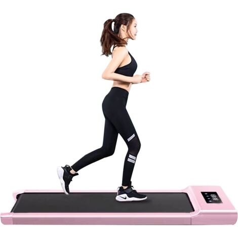 Trintion Under Desk Walking Pad Treadmill for Home Walking Running Machine Adjustable Speeds 1-10km/h with Remote Control and LED Display - Electric Under Desk Treadmill Pink