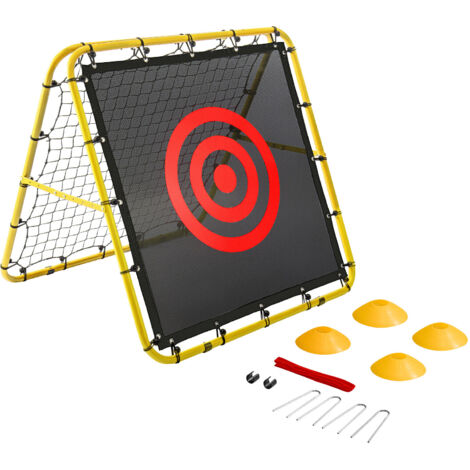 Trintion Football Rebounder Net Double Sided 100x110x100cm Adjustable Soccer Goal Kickback Target Portable Training Equipment