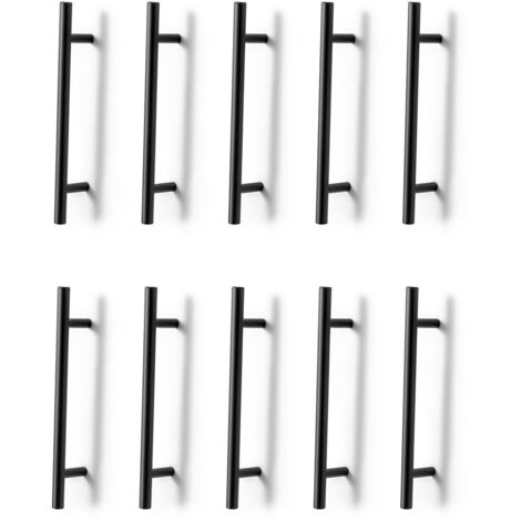 Trintion 20 Pack Cabinet Handles - Black, Stainless Steel - Wardrobe & Kitchen - Drawer Handles (128mm)
