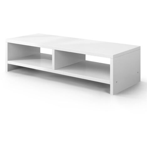 Youyijia Monitor Stand Desk Riser Wood Monitor Stand with Drawer 50 X 20 X 11.7cm 2 Tier Computer Desktop Stands for Desk PC Laptop Display Screen Printer Notebook White