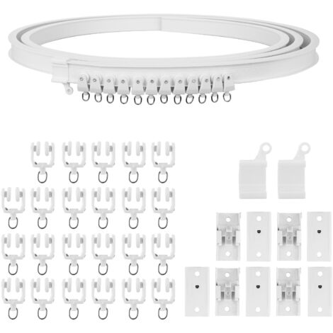 JIHXYER Flexible Bendable Ceiling Curtain Track,9.8ft (3m) Curved Curtain Track Ceiling Mount JIHXYER Flexible Bendable Ceiling Curtain Track,9.8ft (3m) Curved Curtain Track Ceiling Mount