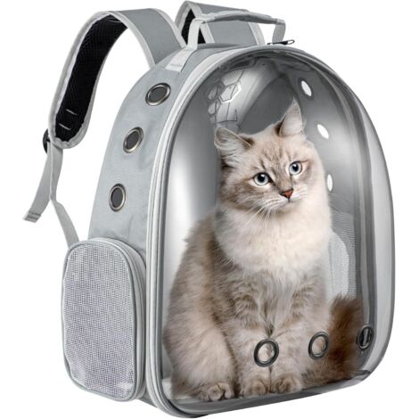 Youyijia Cat Carrier Backpack, Space Capsule Pet Carrier Front Pack Space Capsule for Small Medium Cats & Dogs, Breathable Pet Travel Backpack for Hiking, Walking, Camping (Gray) (1/5)