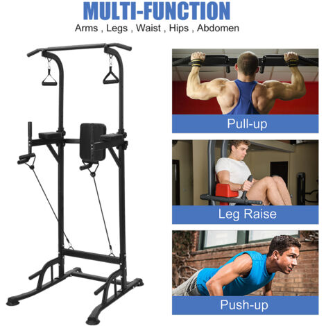Holdfiturn Power Tower Station Pull Up Bar Workout Equipment for Home Gym Strength Training (1/5)