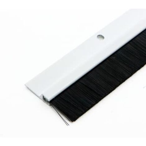 Trintion 100cm Aluminium Draught Excluder Strip - Door Bottom Sweep Dust Seal for Draft Blocker - White