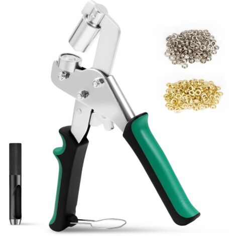 JF HOME BLISS Eyelet Punch Kit with 300pcs Metal Grommet Eyelets 10mm Grommet Hole Punch Plier for DIY Tarpaulin Ring Repair and Installation (1/5)