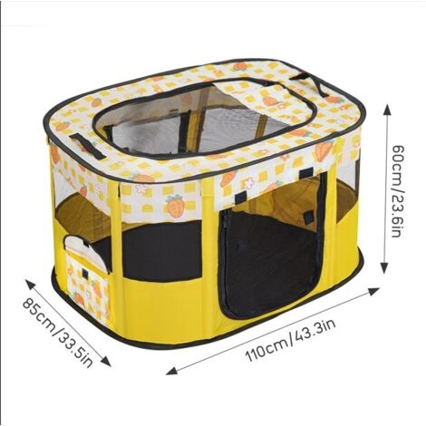LN COZY CORNER Foldable Pet Playpen, Portable Small Dog Cat Crate, Soft Indoor Outdoor Pet Cage, Puppy Playpen with Mesh Panels, Dog Tent, Cat Playpen, Travel Pet Puppy Cage for Pets (Pink-M) (1/5)