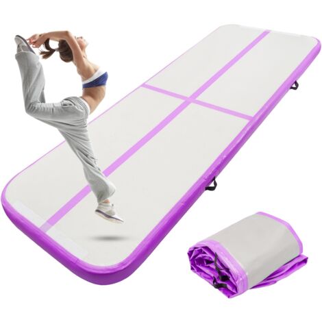 Youyijia 10-foot Tumbling Gymnastics Mat Air Tumbling Track Fitness Mat Suitable for Gymnastics, Yoga, Kickboxing, and Hip-hop Training (Blue, Without pump)