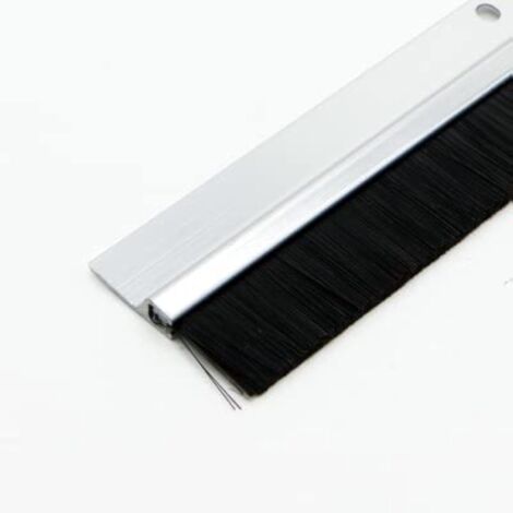 Trintion Aluminium Draught Excluder Strip - 100cm Door Bottom Sweep Dust Seal for Draft Blocker