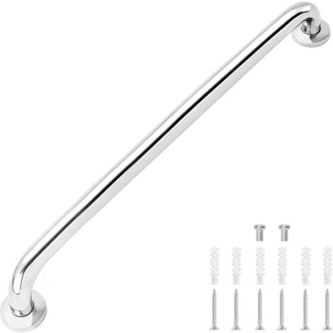 XJYMCOM 1Pcs Stainless Steel Grab Bar Anti Slip Bathroom Handrail Rail with Mounted Screws Safety Handle Bathroom Balance for Disabled Elderly Children Pregnant Disabled Elderly Woman -23'' (60cm) (1/5)