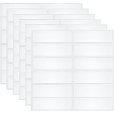 Kingsaid 6pcs White Self Adhesive Wall Tiles, 3D Stick on Tiles Kitchen, Easy Clean Peel and Stick Wall Tile for Home Decor (10x10 inch White)