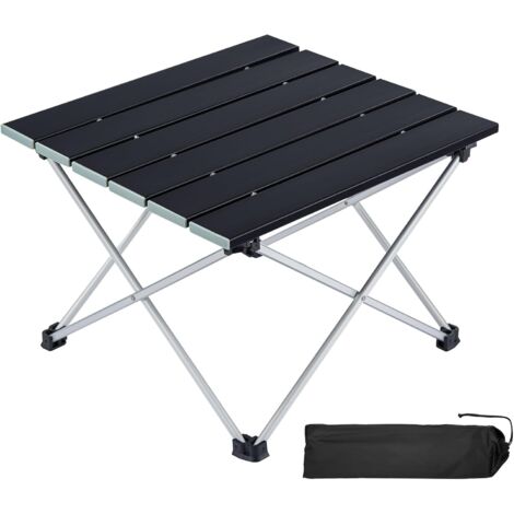 Trintion Camping Table Folding Table, Portable Fold Up Table with Sturdy Iron Frame & Plastic Top, Lightweight Compact Picnic Table for Outdoor, Garden, Beach, 29.5×34.5×39cm (Small)