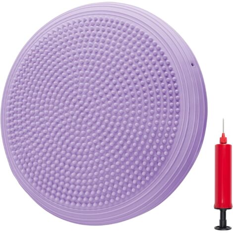 Trintion Balance Wobble Cushion  Non-Slip Inflatable Exercise Cushion for Yoga, Pilates, Core Strength, Balance Training & Rehabilitation, 34cm Diameter, 300kg Capacity with Pump (Purple)