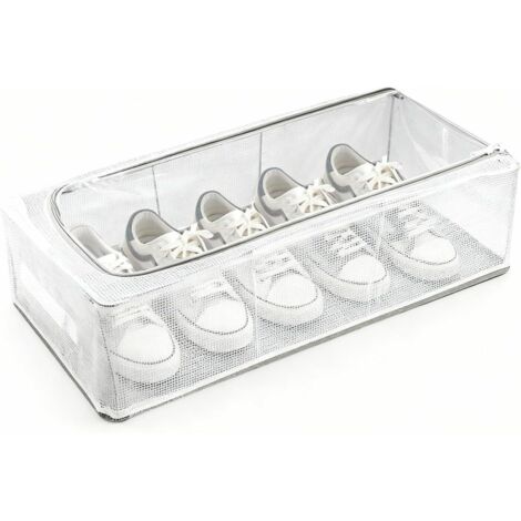 Trintion Stackable Shoe Storage Boxes – Breathable Shoe Organiser Boxes with Vent Holes, Waterproof Durable Plastic Shoe Storage for Trainers, Sneakers & Boots (30 60cm) (1/5)