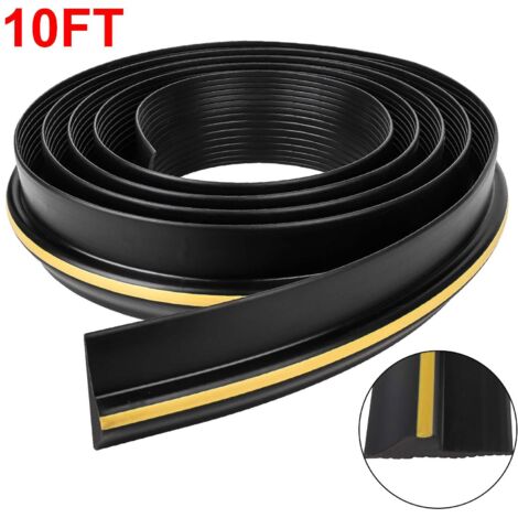 Trintion Garage Door Seal 16FT Floor Rubber Threshold Heavy Duty Rubber Draught Excluder Weatherproof Weather Stripping for Keeping Garages