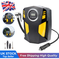 Holdfiturn Digital Car Tyre Inflator, Car Tyre Pump with 3 Nozzle Adaptors for Car, 12V Air Compressor with LED Light 150 PSI for Car Tyres Bicycles Other Inflatables