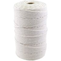 YORKING Macrame Cord 3mmx200m Butchers Cooking String Twine Natural Cotton Kitchen Butchers Threads for Tying Meat Making Sausage DIY Knitting Crafts Beige