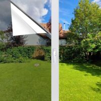 Holdfiturn One Way Mirror Window Film Silver Reflective Window Film Privacy Protection Sun Block Glass Tint Sticker (9mx76cm)