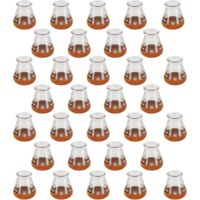 32-Pack Chair Leg Floor Protectors - Furniture Pads Floor Protectors with Thick Felt Pads for Hardwood Floors - Non-Slip Round & Square Leg Caps (Fit:14-18mm) (XSmall-Round Clear)