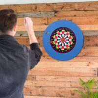 LN COZY CORNER Dart Board Surround Ring, Durable PU Dartboard Surround, Dart Backboard Ring Compatible with Standard Size Dart Boards (blue)