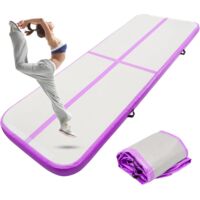 Youyijia 10-foot Tumbling Gymnastics Mat Air Tumbling Track Fitness Mat Suitable for Gymnastics, Yoga, Kickboxing, and Hip-hop Training (Purple, Without pump)
