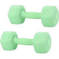 Youyijia Trintion 2 2kg Dumbbells Set Dumbbells Coating Strength Training Workout Fitness (Green)