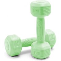 Trintion 2pcs Dumbbells Set 1Kg/2Kg Dumbbells Coating Strength Training Workout Fitness