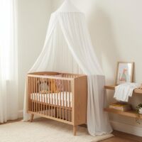 Trintion Mosquito Net Bed Canopy for Twin/Full/Queen Beds Soft, Breathable Polyester, Blocks Glare, Skin-Friendly, Provides Effective Mosquito Protection, Easy Installation (White)