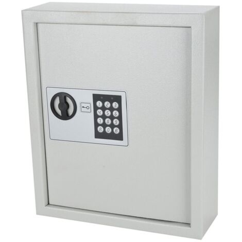 Key Safe Wall Mounted 48 Key Hooks Electric Combination Lock Cabinet Safe High-Security Secure Steel Lock Box for Money Keys Home Office Key Cabinet Wall Mounted (1/5)