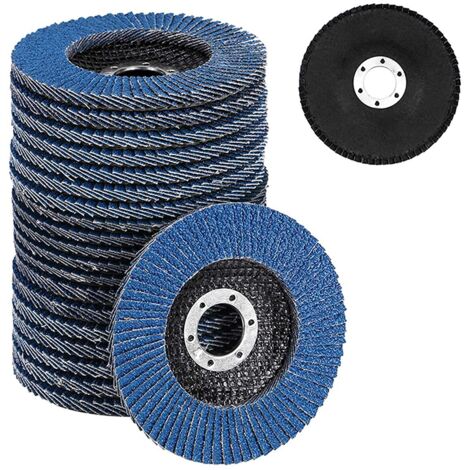 Flap Discs 115mm 20 Pack Grinding Sanding Disc Aluminum Sanding Wheels 40 60 80 120 Mixed Grit Oxide Abrasives Grinding Disc for Angle Grinders