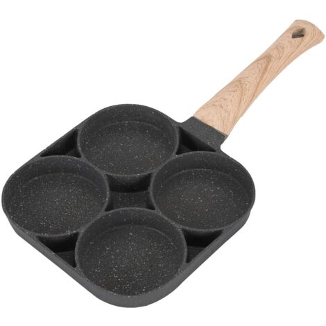 38x18.5x2.4cm Frying Pan Non-Stick Frying Pan Detachable Handle Induction Compatible Oven Safe Aluminum Alloy and Bakelite(Grey) (1/5)