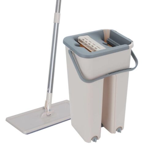 Mop and Buckets Sets with 4pcs Reusable Mop Pads Easy Wringing Dust Mops for Wet And Dry Use Floor Mop and Bucket for All Floors Typed (1/5)