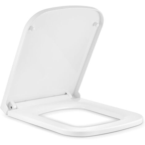 Square Toilet Seat 36X42X4CM Soft Close Toilet Seat with Quick Release for Easy and Install Clean Universal Toilets Seats for Square Shaped Toilet Pans