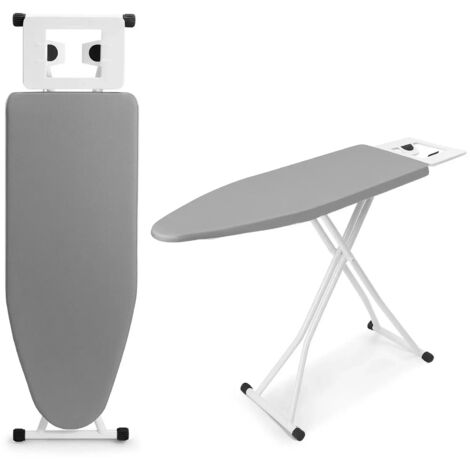 Ironing Boards 110x32cm Adjustable Heights Folding Ironing Board with 6 Heights (6677cm), Lightweight Iron Board with Cotton Cover, Non-Slip Feet & Iron Rest (Gray)