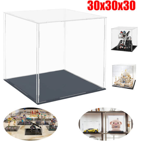 Display Case Transparent Acrylic Display Box 30X30X30Cm Clear Lego Display Case Dustproof Cube Acrylic Display Cabinet for Collectibles Toys